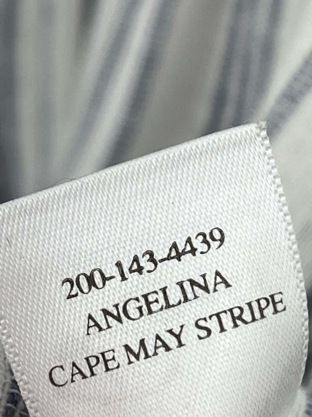 Rails L Angelina Cape May Stripe Linen 0486 Blend Mini Dress large blue white - Picture 8 of 11